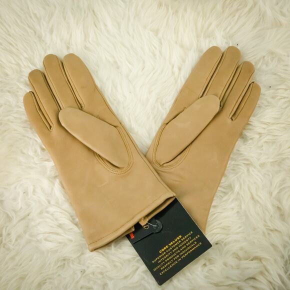 Cabela's Ladies XL Tan Deerskin Leather Insulated Winter Driving Gloves NEW - Picture 3 of 6
